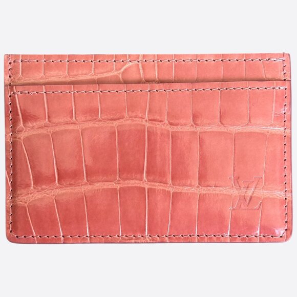 Louis Vuitton Other - Louis Vuitton Pink Crocodile Cardholder